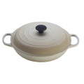 12 Inch Cast Iron Enamel Shallow Casserole With Bakelite Knob